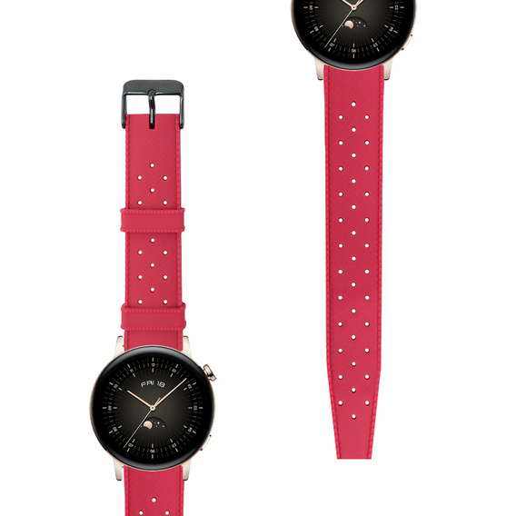 Pasek Silikonowy ERBORD Uniwersalny 20mm, Tropic, czerwony / czarna klamra