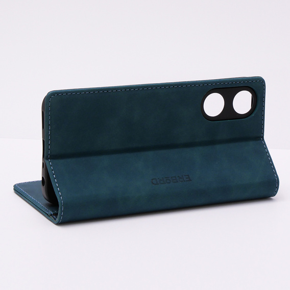 Etui do Oppo A78 5G, ERBORD Vintage portfel z klapką, niebieskie