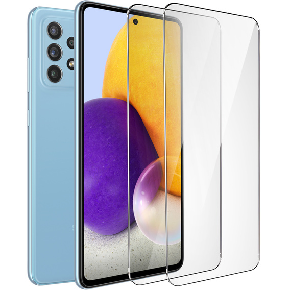 2x Szkło Hartowane do Samsung Galaxy A72, ERBORD 9H Hard Glass, szybka