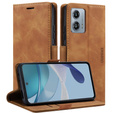 Etui do Motorola Moto G53, ERBORD Vintage portfel z klapką, brązowe