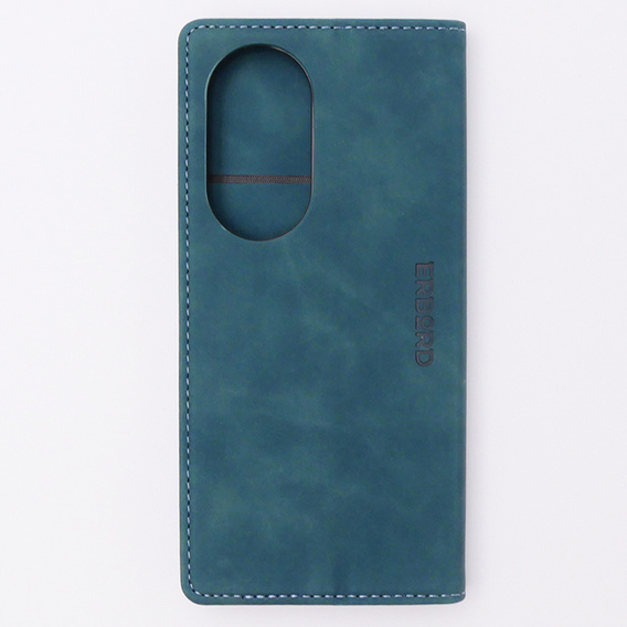 Case for Oppo Reno 10 / 10 Pro, ERBORD Vintage, wallet with flap, blue