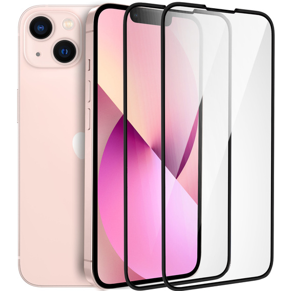 2x Tempered Glass for iPhone 13/13 Pro, ERBORD 3D full display