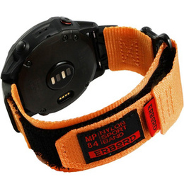 Pasek Nylonowy ERBORD MP84 Quickfit do Garmin Fenix 5X/6X/6X PRO/7X, Pomarańczowy, Rozmiar S/M