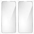 2x Tempered Glass for iPhone 15 Pro, ERBORD 9H Hard Glass for phone screen