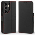 Leather case for Samsung Galaxy S24, ERBORD LeatherWallet, black