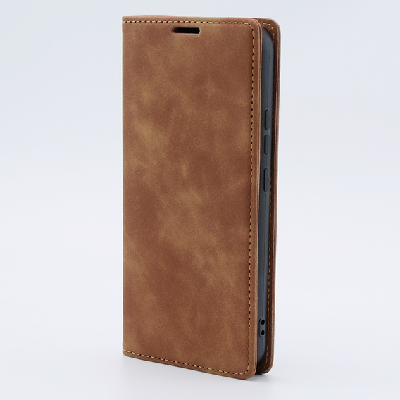 Etui do Samsung Galaxy A34 5G, ERBORD Vintage portfel z klapką, brązowe