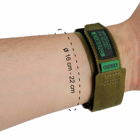 Pasek Nylonowy ERBORD MP84 do zegarków Garmin Quickfit 26mm, Zielony, Rozmiar M/L