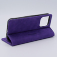 Case for iPhone 15 Pro, ERBORD Vintage, wallet with flap, purple