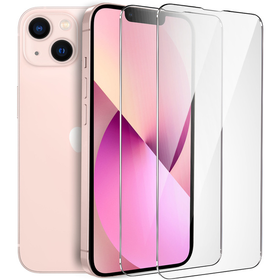 2x Tempered Glass for iPhone 13/13 Pro, ERBORD 9H Hard Glass for phone screen