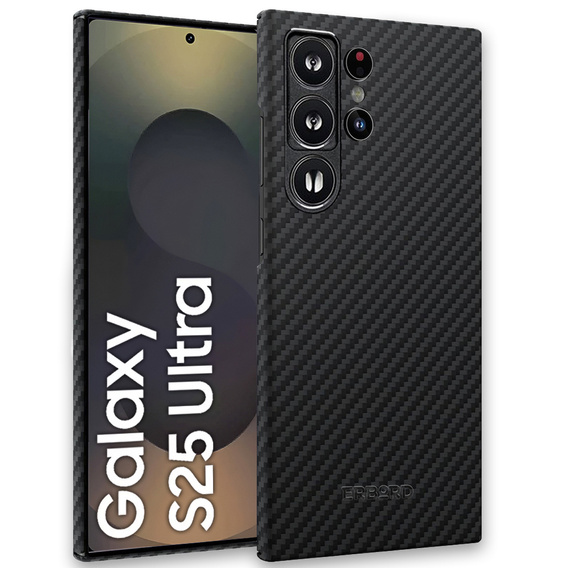 Case for Samsung Galaxy S25 Ultra, ERBORD Full Kevlar, for MagSafe, black