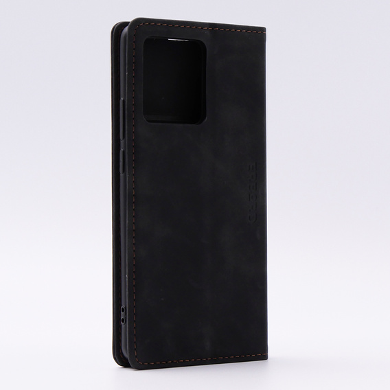 Etui do Motorola Edge 40, ERBORD Vintage portfel z klapką, czarne
