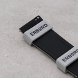 ERBORD Universal Silicone Strap 22mm, Dual Color, grey / black / black buckle