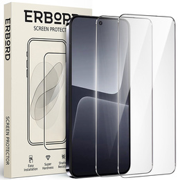 2x Tempered Glass for Xiaomi 13, ERBORD 9H Hard Glass for phone screen