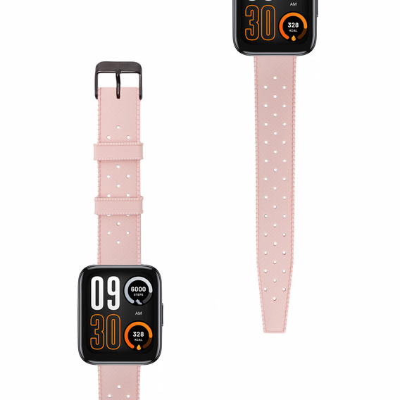 Pasek Silikonowy ERBORD Uniwersalny 22mm, Tropic, różowy / czarna klamra