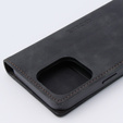 Case for iPhone 15 Pro Max, ERBORD Vintage, wallet with flap, black