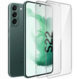 2x Tempered Glass for Samsung Galaxy S22, ERBORD 9H Hard Glass for phone screen