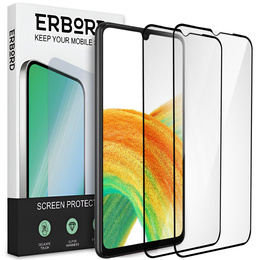2x Szkło Hartowane do Samsung Galaxy A33 5G, ERBORD 3D pełne, szybka na cały ekran