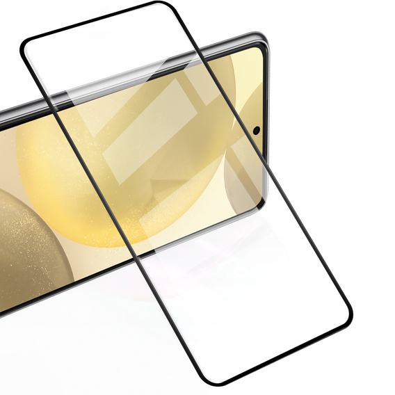 2x Szkło Hartowane do Samsung Galaxy S24+/S25+ Plus, ERBORD 3D pełne, szybka na cały ekran