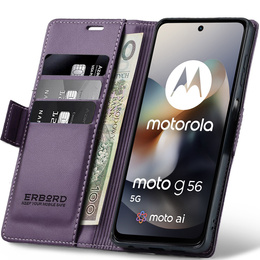 ERBORD Glossy Litchi wallet with flap for Motorola Moto G56 5G