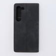 Case for Samsung Galaxy S23, ERBORD Vintage, wallet with flap, black