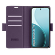 Case for Oppo Reno 14 F / 14 FS, ERBORD Glossy Litchi, wallet with flap, purple
