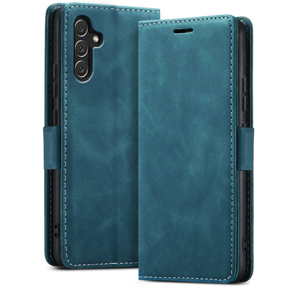 Case for Samsung Galaxy A14 4G/5G, ERBORD Vintage, wallet with flap, blue