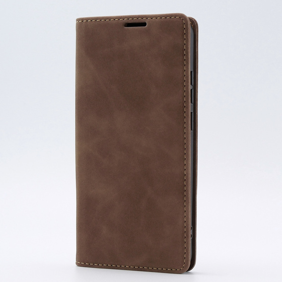 Etui do Oppo A78 4G, ERBORD Vintage portfel z klapką, kawowe