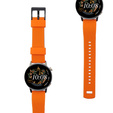 Pasek Silikonowy ERBORD Uniwersalny 20mm, Dual Color, pomarańczowy / czarny / czarna