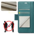 Case for Samsung Galaxy A17 5G, ERBORD Glossy Litchi, wallet with flap, green