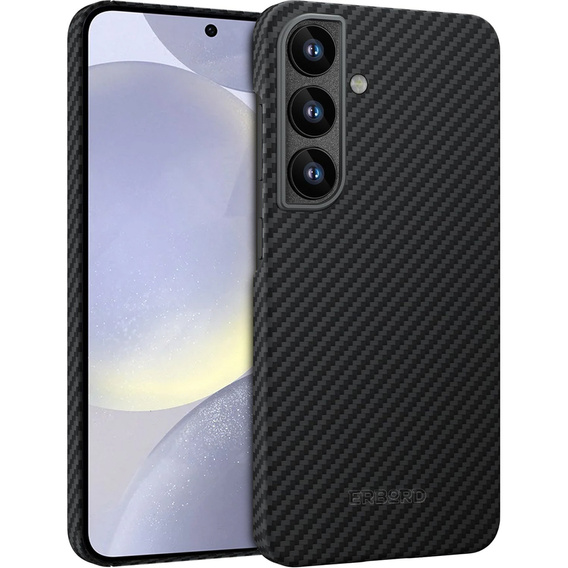 Etui do Samsung Galaxy S24, ERBORD Full Kevlar, do MagSafe, czarne
