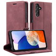 Etui do Samsung Galaxy A14 4G/5G, ERBORD Vintage portfel z klapką, czerwone