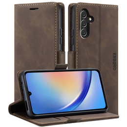 Etui do Samsung Galaxy A54, ERBORD Vintage portfel z klapką, kawowe