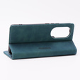 Case for Oppo Reno 10 / 10 Pro, ERBORD Vintage, wallet with flap, blue