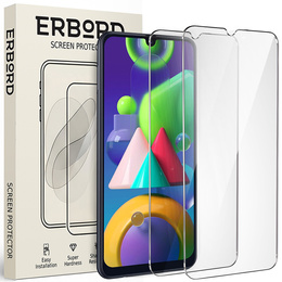2x Szkło Hartowane do Samsung Galaxy M21, ERBORD 9H Hard Glass, szybka