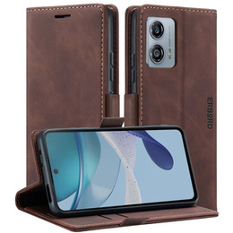 Case for Motorola Moto G53, ERBORD Vintage, wallet with flap, coffee