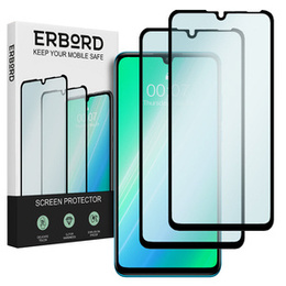 2x Tempered Glass for Huawei P30 Lite, ERBORD 3D full display