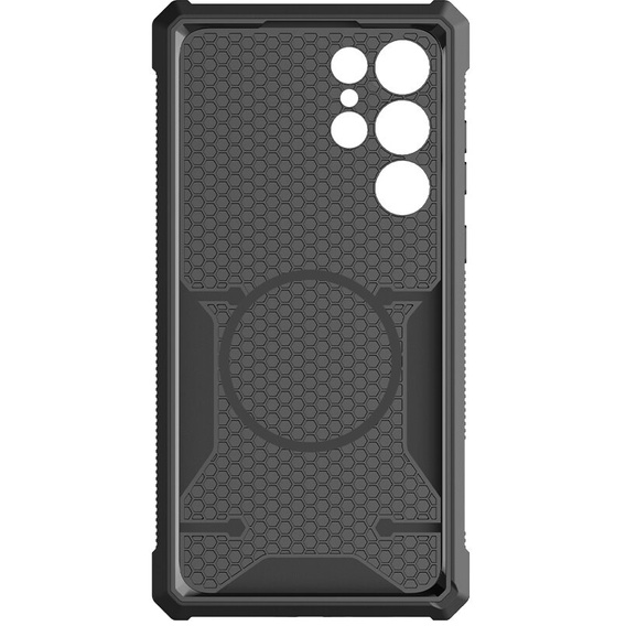 Etui do Samsung Galaxy S24 Ultra, ERBORD Rugged MagSafe Case, czarne (dwie ramki)