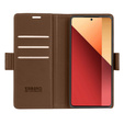 Etui do Xiaomi Redmi Note 13 Pro 4G / Xiaomi Redmi Note 14S / Xiaomi Poco M6 Pro 4G, ERBORD Glossy Litchi, portfel z klapką, brązowe