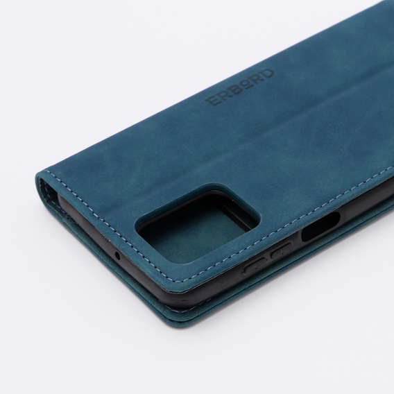 Case for Motorola Moto G73, ERBORD Vintage, wallet with flap, blue
