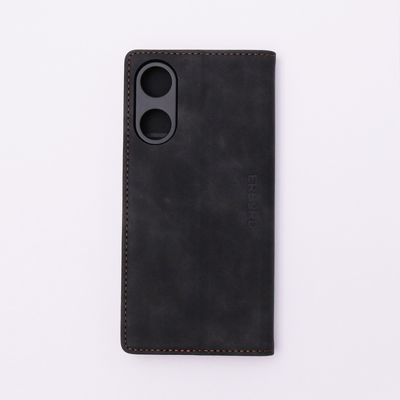 Case for Oppo A78 5G, ERBORD Vintage, wallet with flap, black