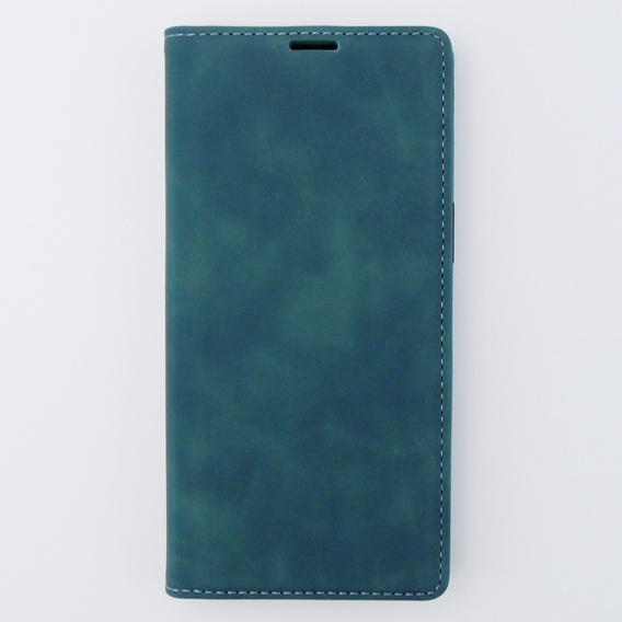 Case for iPhone 15 Pro Max, ERBORD Vintage, wallet with flap, blue