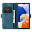 Case for Samsung Galaxy A14 4G/5G, ERBORD Vintage, wallet with flap, blue