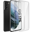 2x Tempered Glass for Samsung Galaxy S21, ERBORD 9H Hard Glass for phone screen