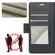 Case for Oppo Reno 13F / Oppo Reno 13FS, ERBORD Glossy Litchi, wallet with flap, black