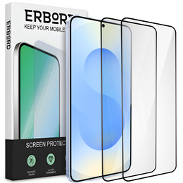 2x Szkło Hartowane do Samsung Galaxy S24/S25, ERBORD 3D pełne, szybka na cały ekran