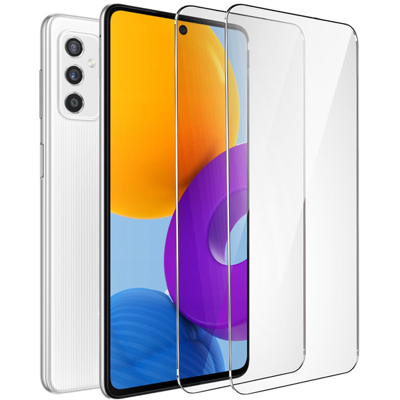2x Tempered Glass for Samsung Galaxy M52, ERBORD 9H Hard Glass for phone screen