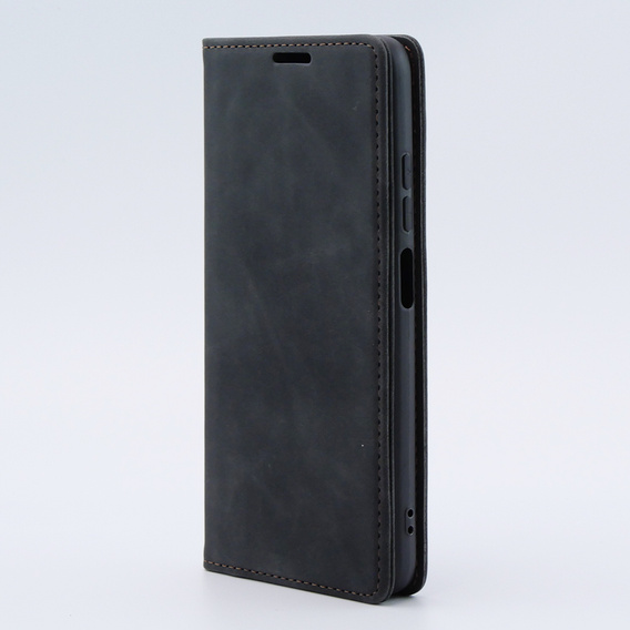 Etui do Xiaomi Redmi Note 12S, ERBORD Vintage portfel z klapką, czarne