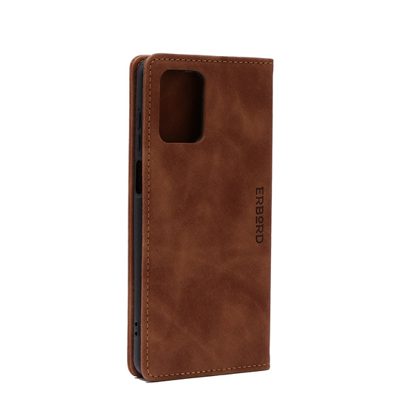 Case for Motorola Moto G73, ERBORD Vintage, wallet with flap, brown