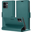 Case for Oppo Reno 13F / Oppo Reno 13FS, ERBORD Glossy Litchi, wallet with flap, green