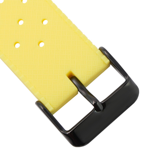 Pasek Silikonowy ERBORD Uniwersalny 22mm, Tropic, Żółty / czarna klamra